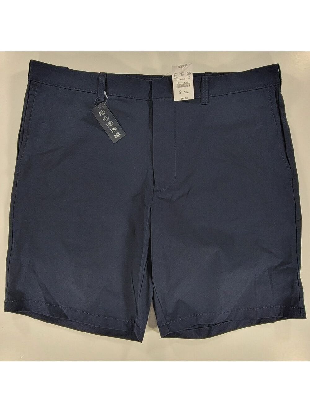 NEW J. Crew  9" Tech Shorts Men's 36 Performance Stretch NWT Navy Blue Chino